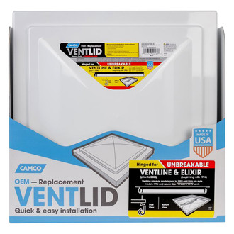 Camco® - White Roof Vent Lid for Ventline and Elixir Series