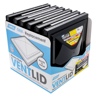 Camco® - Black Roof Vent Lid for Ventline and Elixir Series