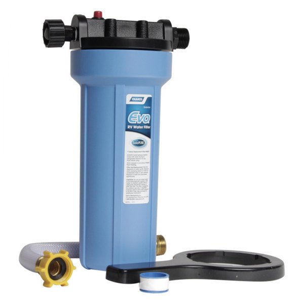 Camco® - Evo™ KDF/GAC 2.5 GPM Water Filter with 12" Hose