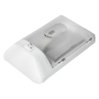 Camco® - Rectangular Surface Mount Incandescent Overhead Light with Switch