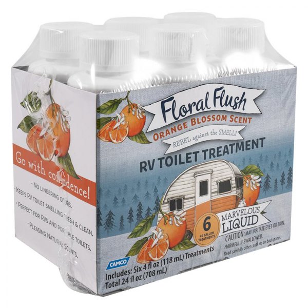 Camco® - Drop-Ins™ 24 oz. Orange Blossom Floral Flush Toilet Treatment (6 Pieces)