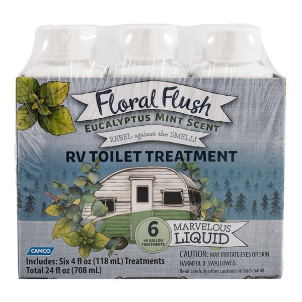 Camco® - Drop-Ins™ 24 oz. Eucalyptus Mint Floral Flush Toilet Treatment (6 Pieces)