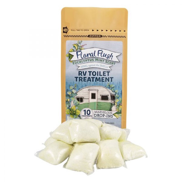 Camco® - Drop-Ins™ 17.5 oz. Eucalyptus Mint Floral Flush Toilet Treatment (10 Pieces)