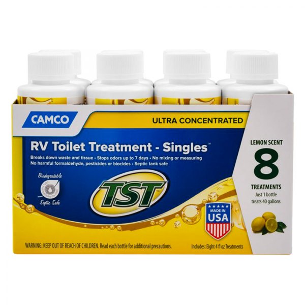Camco® - Singles™ 4 oz. Lemon Toilet Treatment (8 Pieces)
