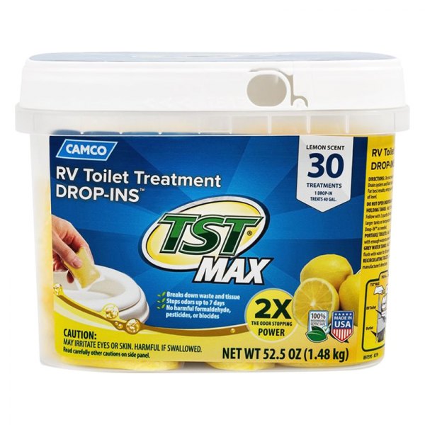Camco® - TST MAX Drop-Ins™ 52.5 oz. Lemon Toilet Treatment (30 Pieces)
