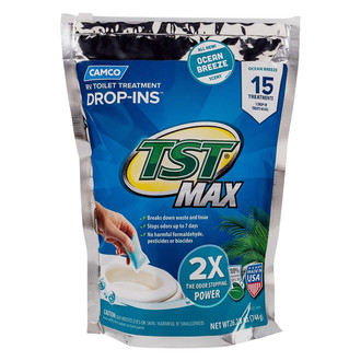 Camco® - TST MAX Drop-Ins™ 25.25 oz. Ocean Breeze Toilet Treatment (15 Pieces)