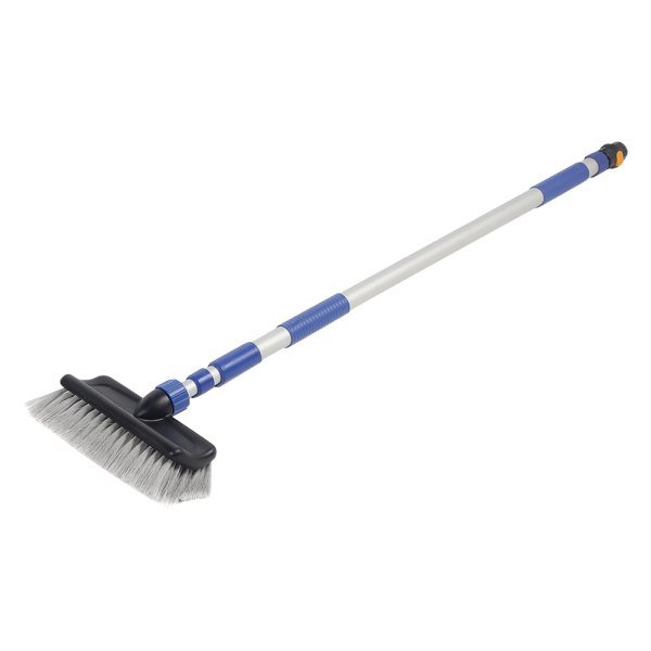 Camco® - 10" Gray Wash Brush with Push Button Handle (1 Piece)