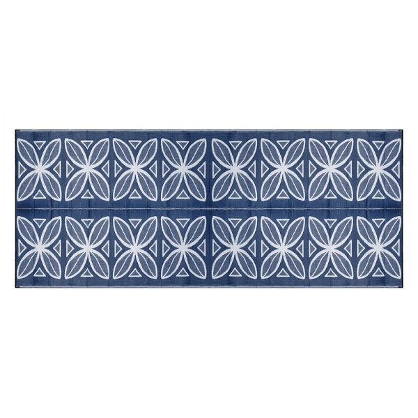 Camco® - Open Air™ 20'W Fabric Blue Botanical Outdoor Mat