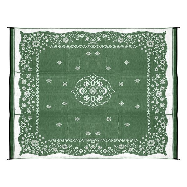 Camco® - Open Air™ 12'W Fabric Green Oriental Outdoor Mat