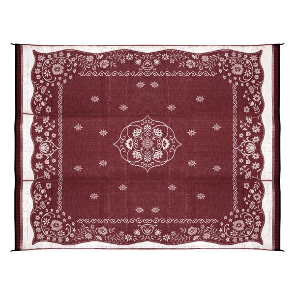 Camco® - Open Air™ 12'W Fabric Burgundy Oriental Outdoor Mat