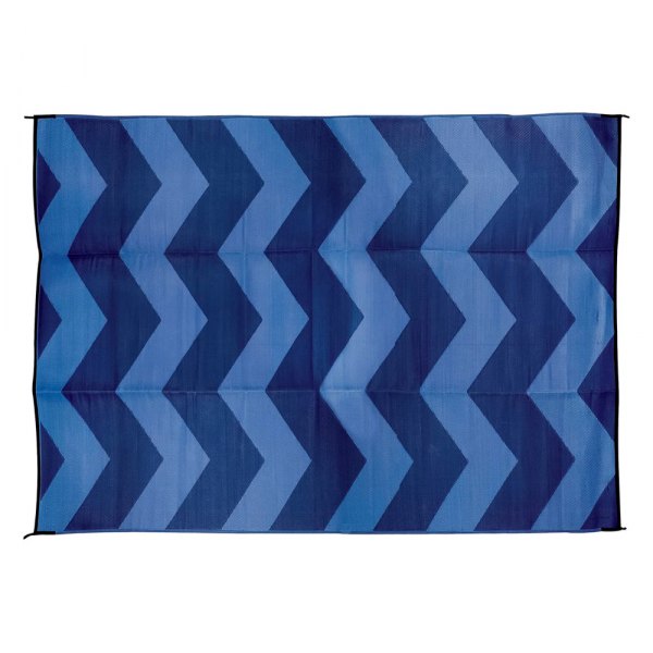 Camco® - Open Air™ 19'W Fabric Blue Chevron Outdoor Mat