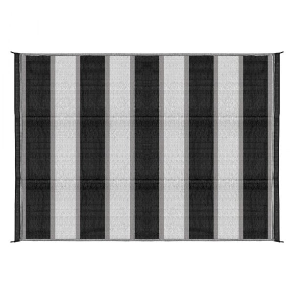 Camco® - Open Air™ 9'W Fabric Charcoal Stripe Outdoor Mat