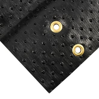 Camco® - Premium™ Gray 18"W Turf Straight Entry Step Rug with UV & TPE Backing