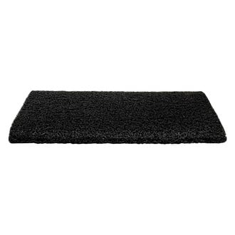 Camco® 42966 - Premium™ Black 23"W Turf Straight Entry Step Rug with UV & TPE Backing