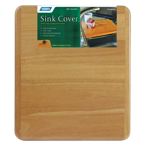 Camco® - Oak Brown Rectangular Kitchen Sink Cover