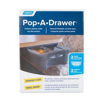 Camco® - Charcoal Plastic Under Cabinet Pop-a-Drawer