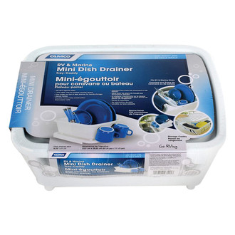 Camco® - White Plastic Mini Dish Drainer & Tray