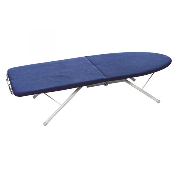 Camco® - Blue 32"L x 12"W x 7"H Folding Ironing Board with Cotton Cover
