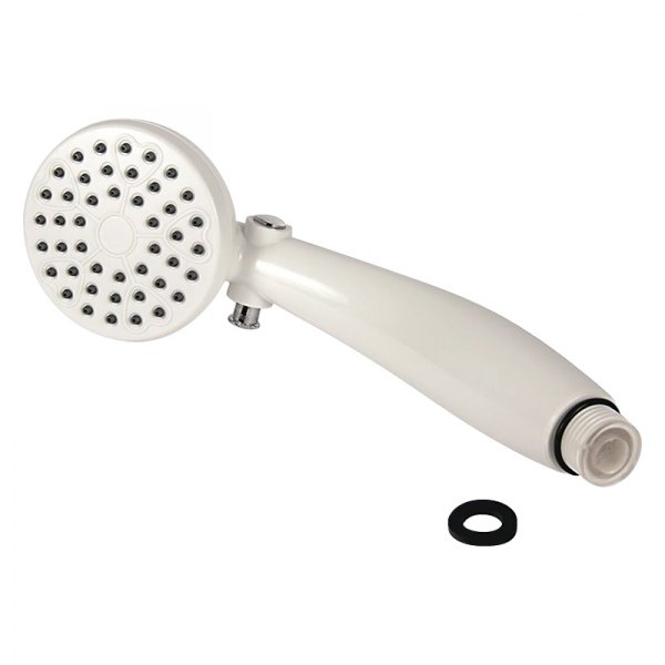 Camco® - White Plastic Round Handheld Shower Head