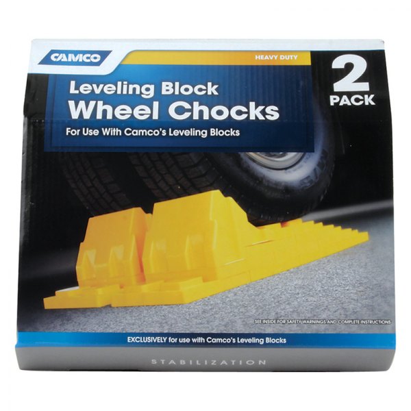 Camco® 44401 - Yellow Leveling Block Wheel Chocks - CAMPERiD.com