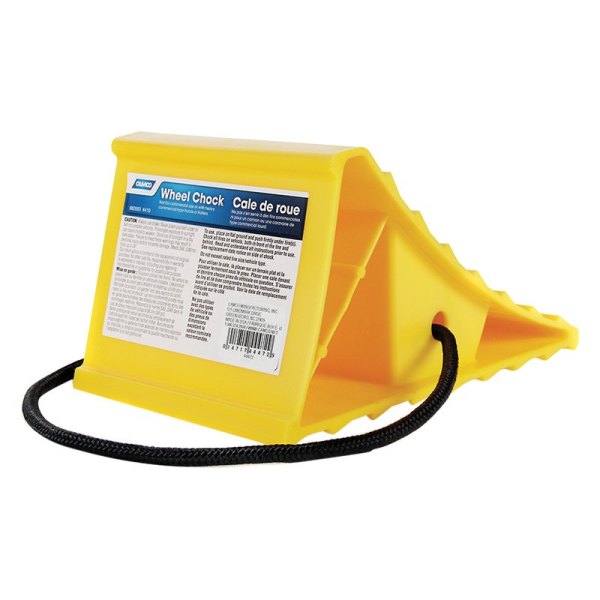 Camco® - Yellow Bilingual Wheel Chock with Rope