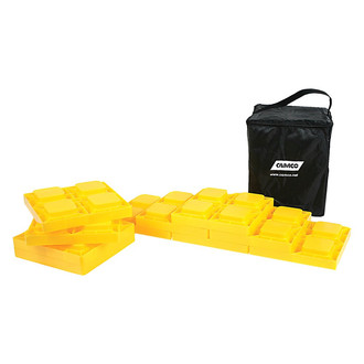 Camco® - Yellow Bilingual Leveling Blocks with Carry Bag (10 Pieces)