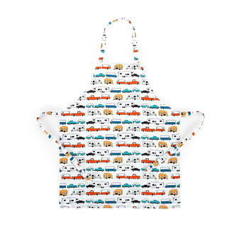 Camco® - "Life is Better at the Campsite" White Cotton Apron with RV Pattern Design
