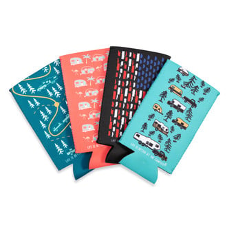 Camco® - "Life is Better at the Campsite" Neoprene Skinny Can Sleeves (4 Pieces)