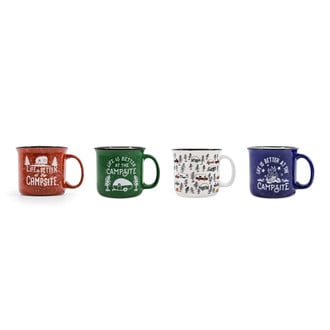 Camco® - "Life is Better at the Campsite" 14 oz. Ceramic Mug Set