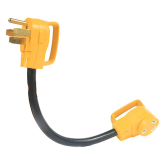 Camco® - Power Grip™ 18" Dogbone Power Adapter with Handle Grip (50A Male x 30A Female)
