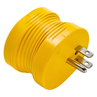 Camco® - Power Grip™ Power Cord Adapter (15A Male x 30A Female)
