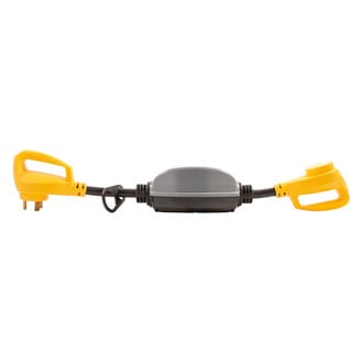 Camco® - Power Grip™ 30A Straight Male x 30A Straight Female Dogbone Voltage Protector with Handle Grip w/o Over/Under Voltage and Surge Protection