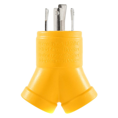 Camco® 55438 - 30A Male x 2 15A Female/125V/3750W 4-Prong Power