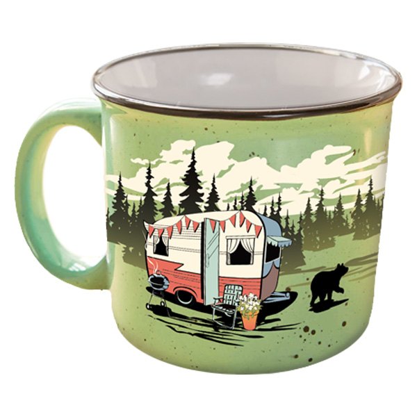 Camp Casual® - 15 oz. Beary Green Ceramic Mug