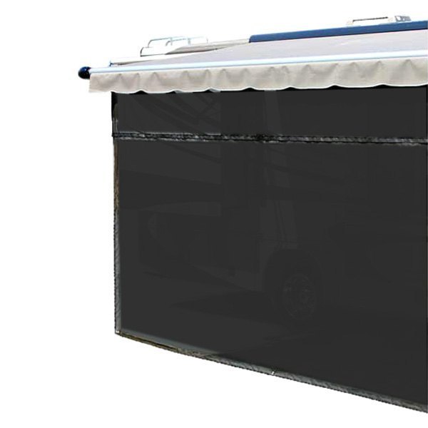 Carefree® - EZ ZipBlocker™ 10'W x 7'H Black Polyester RV Awning Front Shade Panel
