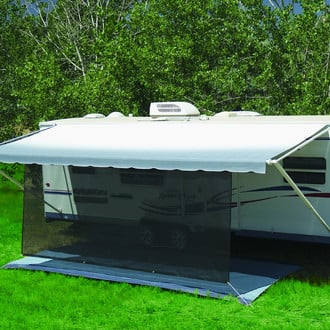 Carefree® 82178802 - SunBlocker™ 17' Black Polyester RV Awning Front Shade Panel