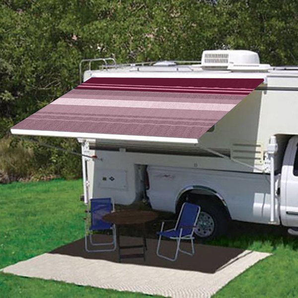 Carefree® - Campout™ 138"W x 98"Ext. Bordeaux Vinyl Manual RV Patio Awning