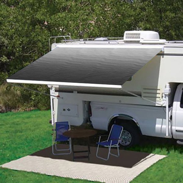 Carefree® - Campout™ 101"W x 79"Ext. Silver Vinyl Manual RV Patio Awning