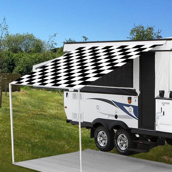 Carefree Fiesta Manual 8 Ext Checkered Patio Awning Camperid Com