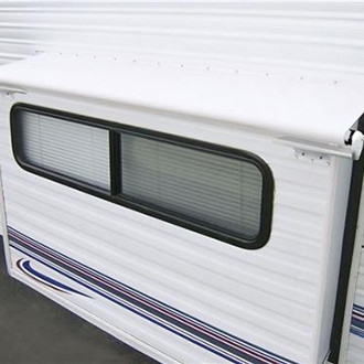Carefree® - Alpine™ 88.5" White Vinyl Standard Slide-Out RV Awning with Rail