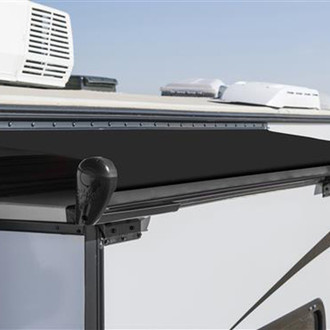 Carefree® - Alpine™ 202.5" Black Vinyl Standard Slide-Out RV Awning with Rail