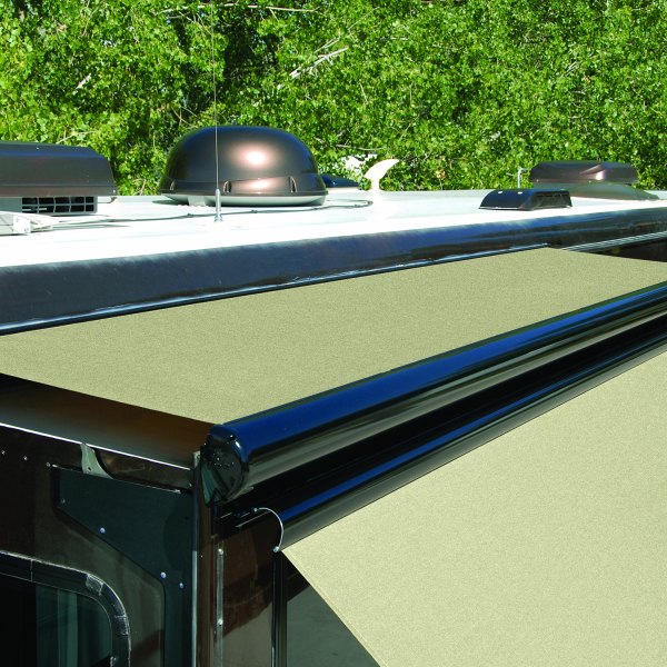 Carefree® - Ascent™ 146" White Vinyl Standard Slide-Out RV Awning & White Wind Deflector