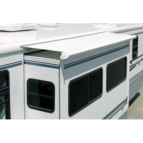 Carefree® - SOK III™ 169" White Vinyl Standard Slide-Out RV Awning & White Wind Deflector