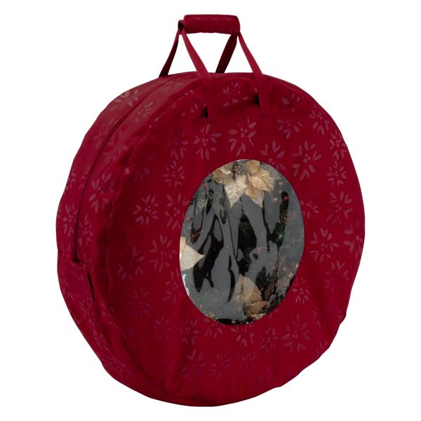 Classic Accessories® - Seasons™ 35" x 35" x 10" Red Christmas Wreath Storage Bag