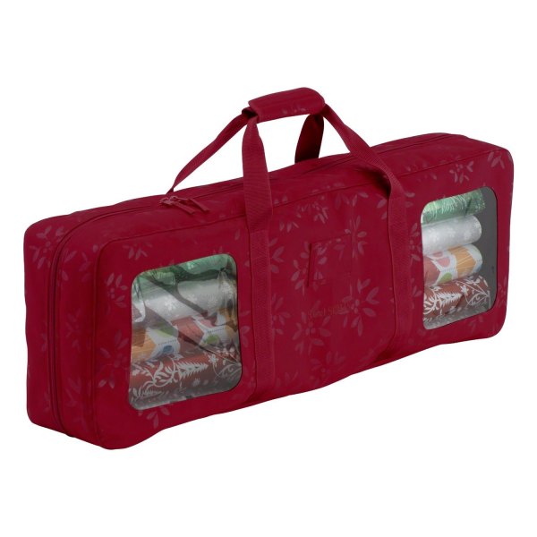 Classic Accessories® - Seasons™ 18"L x 11.5" Red Wrapping Supplies Organizer/Storage Duffel