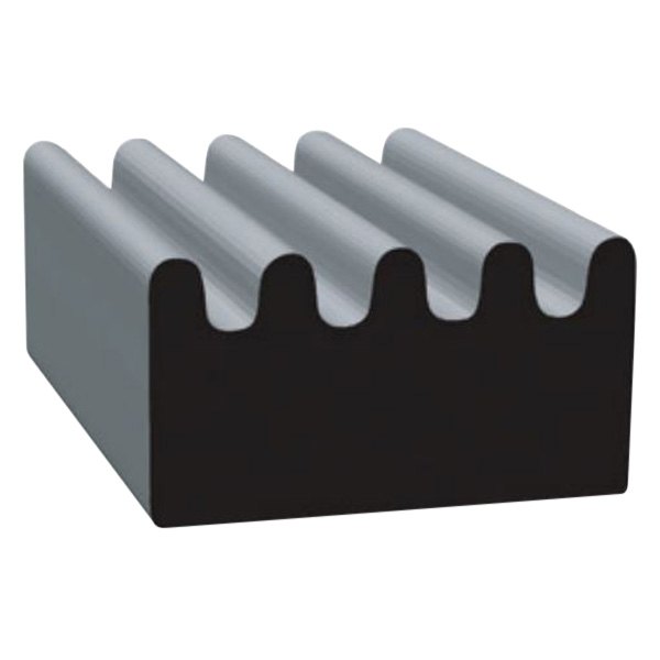 Clean Seal® - 50' Black EPDM Sponge Rubber Door/Window Foam Seal with Ribs