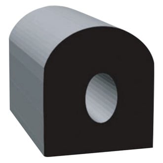 Clean Seal® - Channel™ 50' Black EPDM Sponge Rubber Door/Window D-Seal