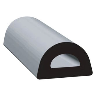 Clean Seal® - 50' Black EPDM Sponge Rubber Door/Window D-Seal