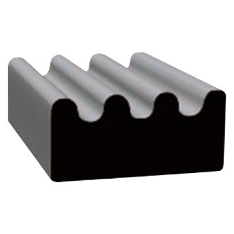 Clean Seal® - 50' Black EPDM Sponge Rubber Ribbed Seal