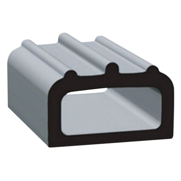 Clean Seal® - 50' Black EPDM Sponge Rubber Door/Window Rectangular D-Seal with Ribs